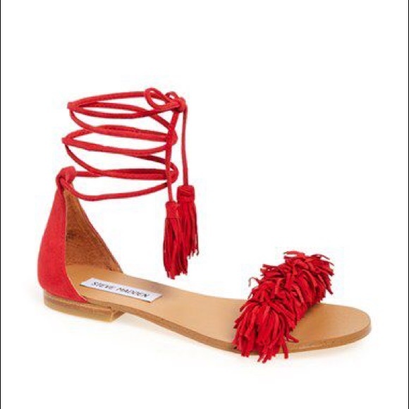 Steve Madden Shoes - red strappy steve madden standals Steve Madden Shoes - red strappy steve madden standals